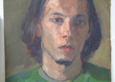 Self-portrait in limited palette